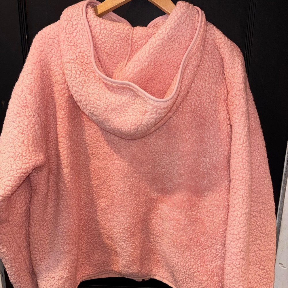 UGG Kadence Sherpa Hoodie Zip Jacket Pink Fleece Size M - Picture 7 of 8